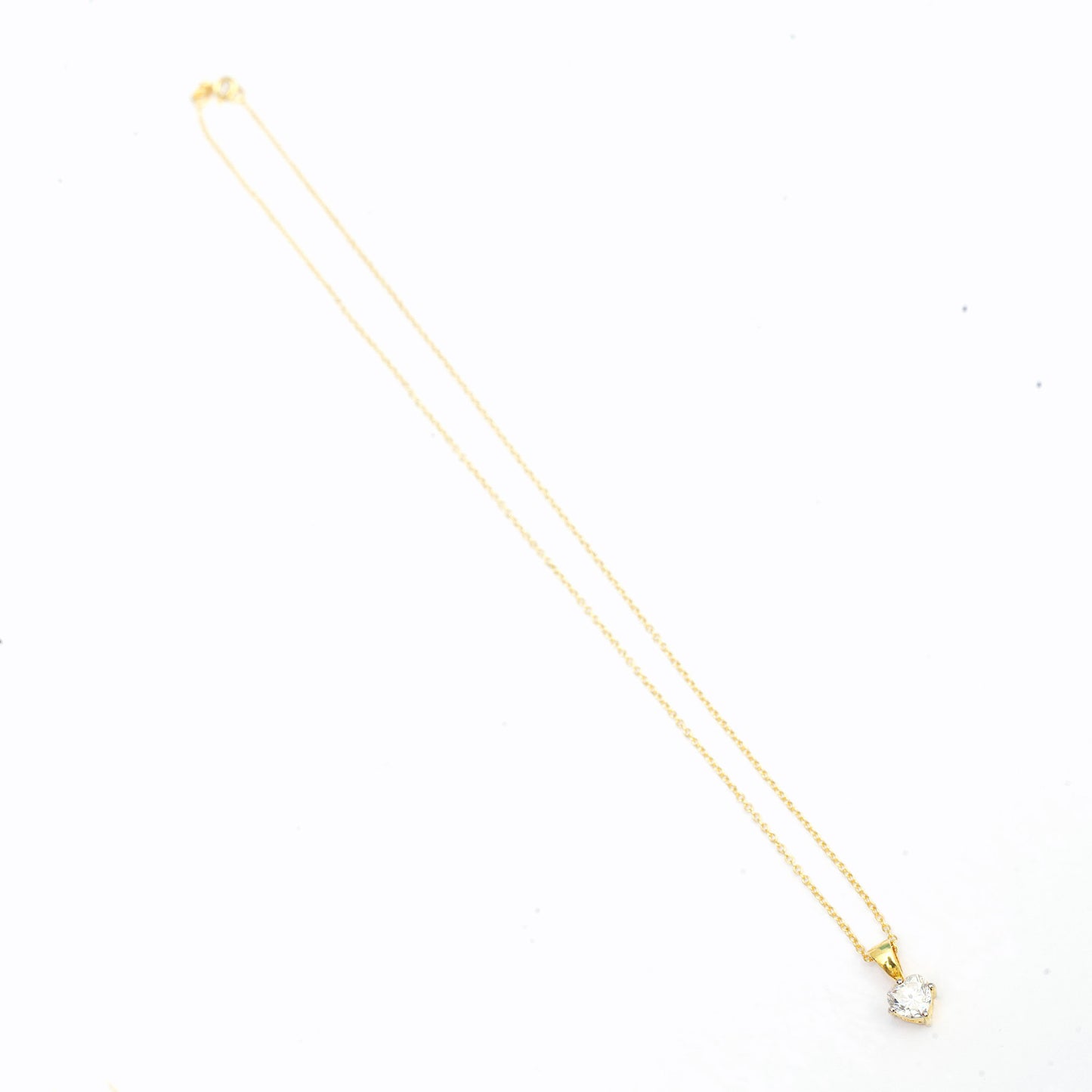 Diamond Moissanite Heart Solitaire Necklace
