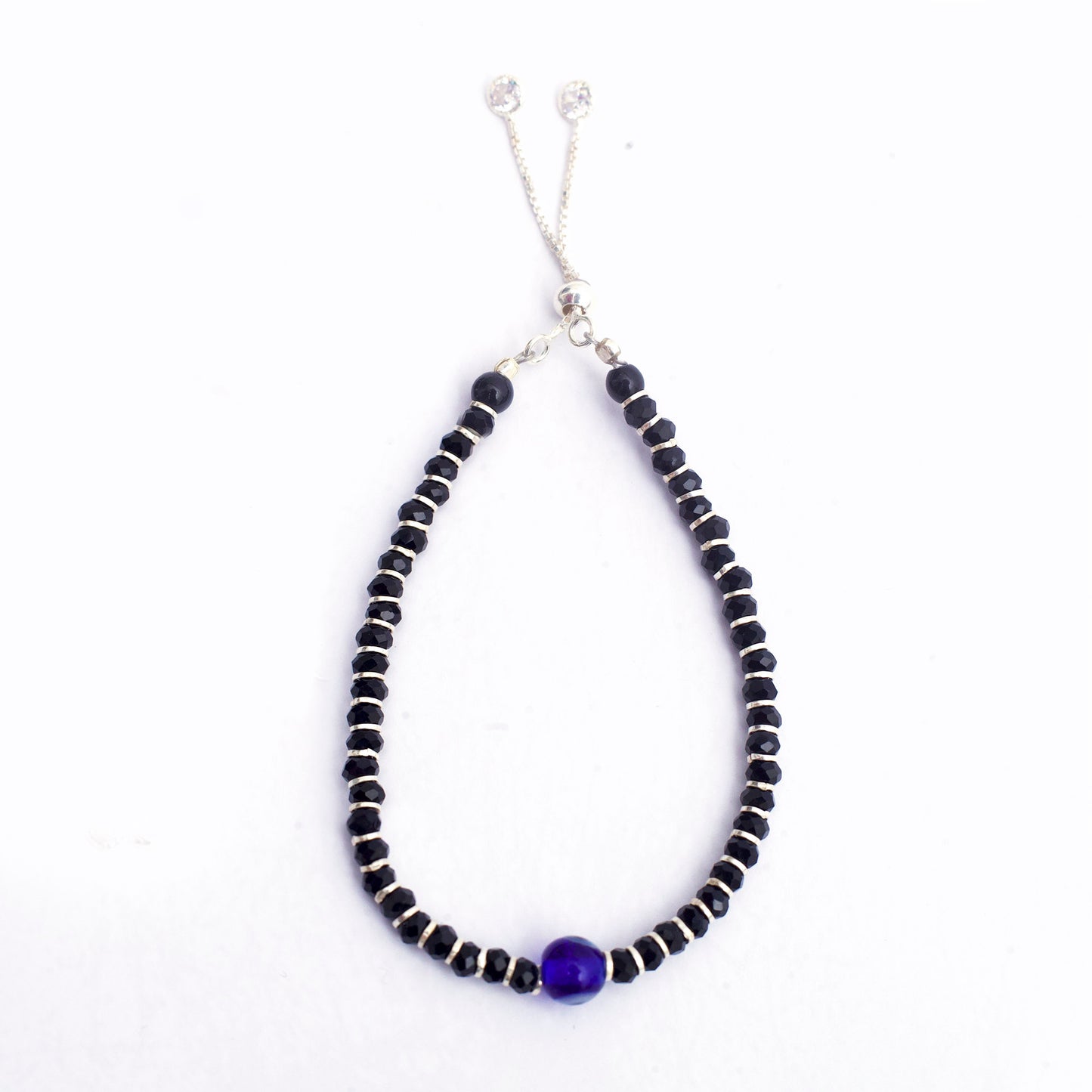 Evil-eye Nazariya Silver Anklet (single)