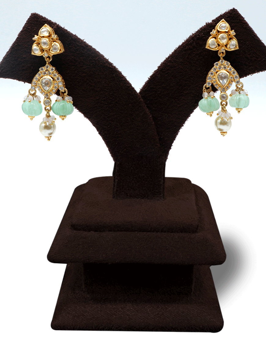 Kundan/Polki Tristar Jhumki