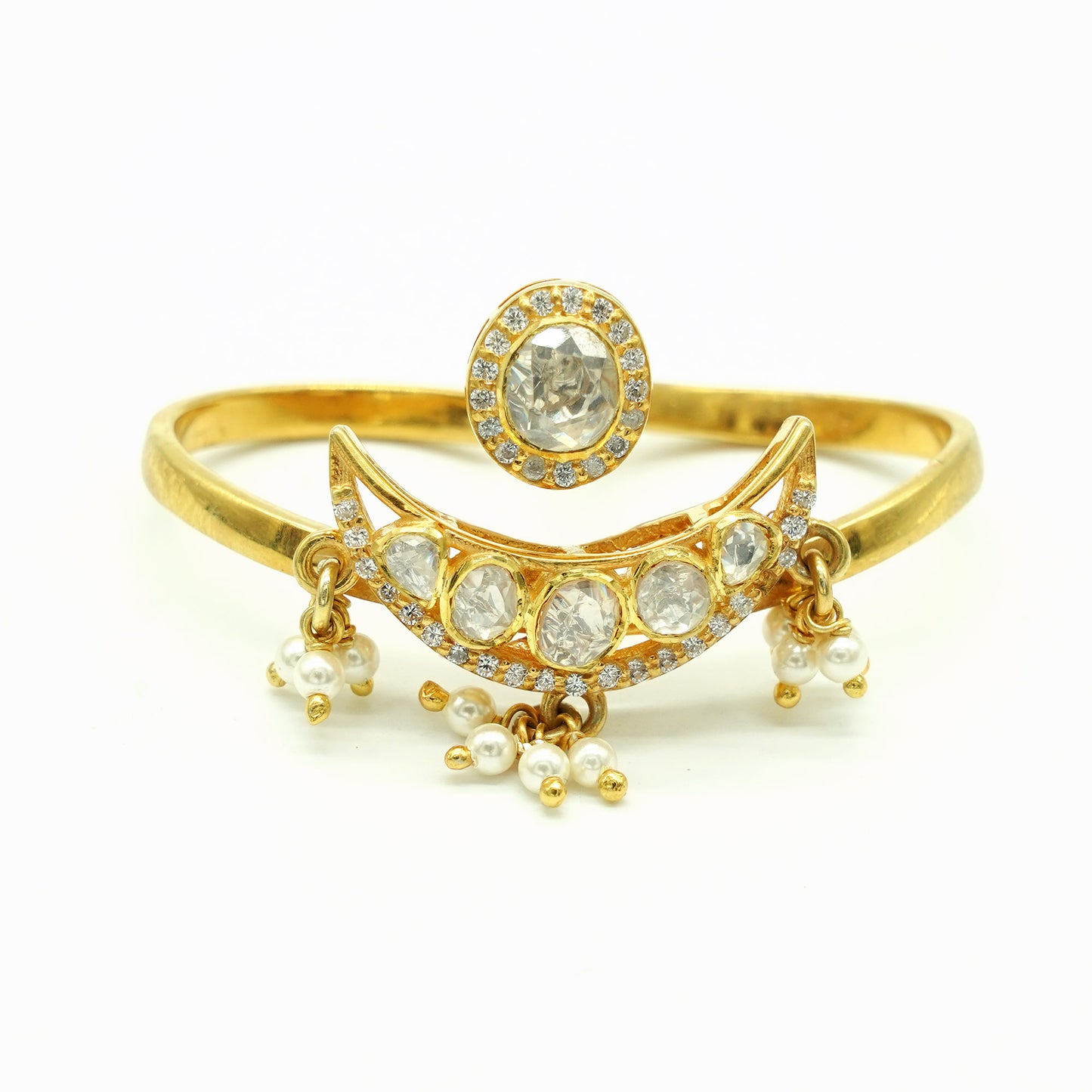 Kundan/Polki Adjustable Chandbali Ring