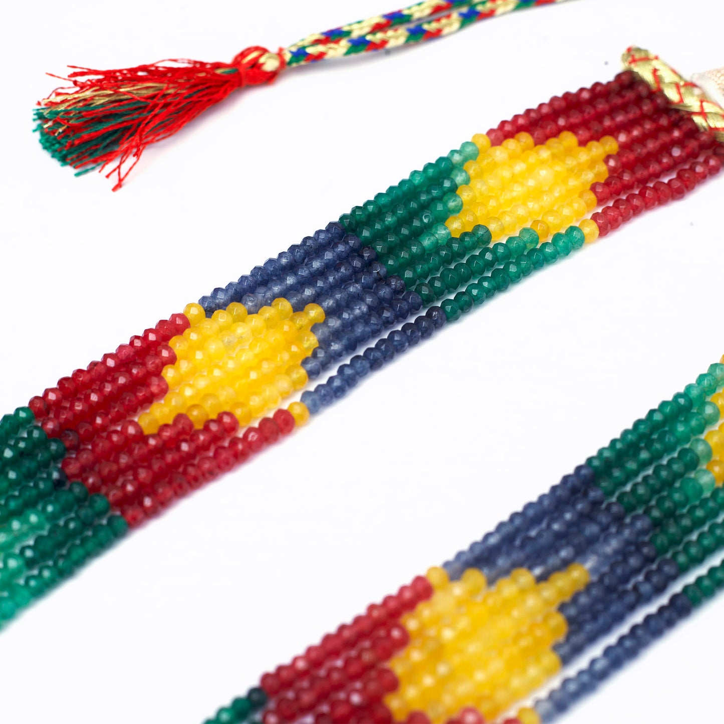 Pearl Jade 7-Line Mala Necklace (Multicolour)