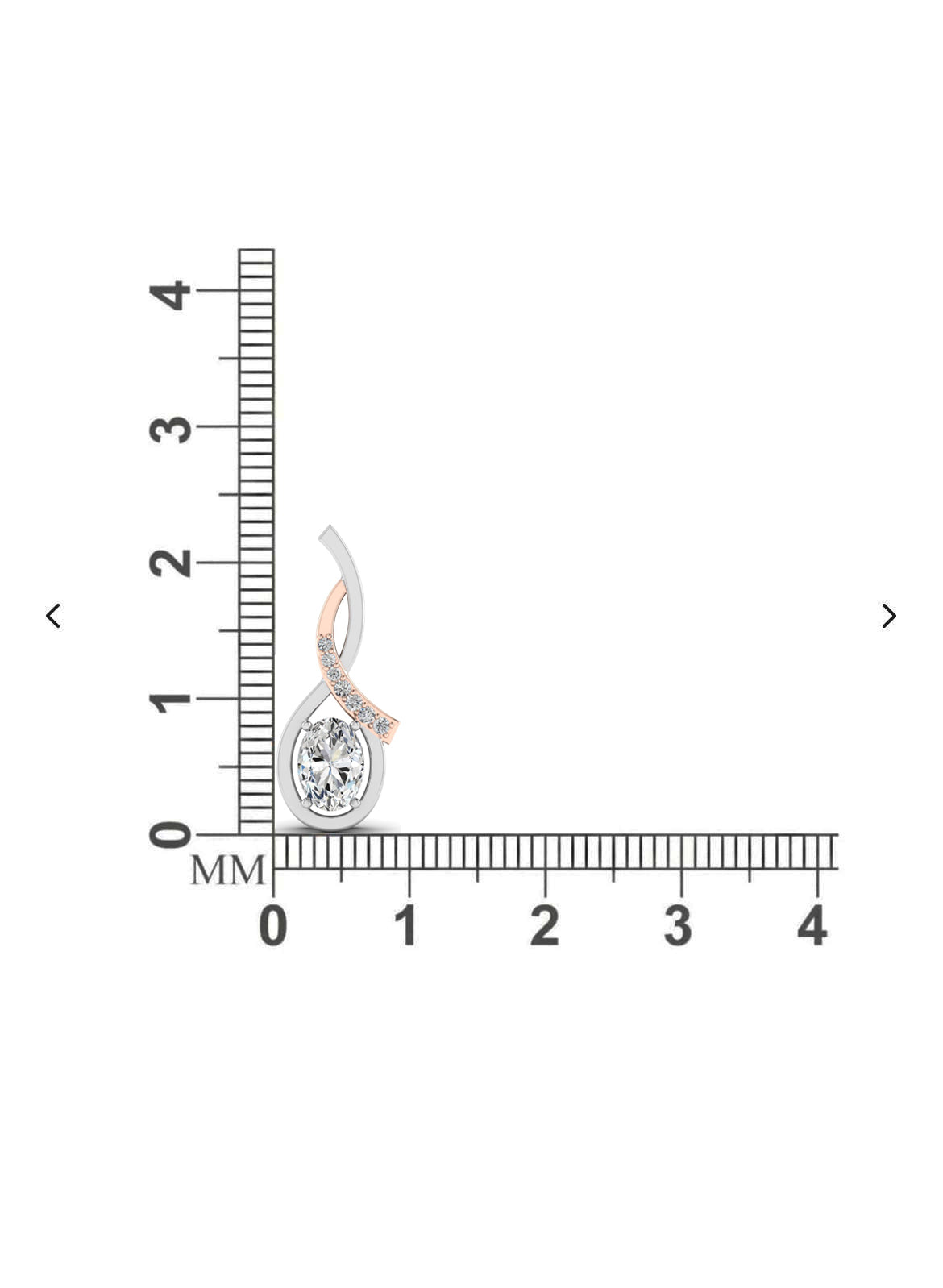 Diamond Moissanite Oval Solitaire Necklace