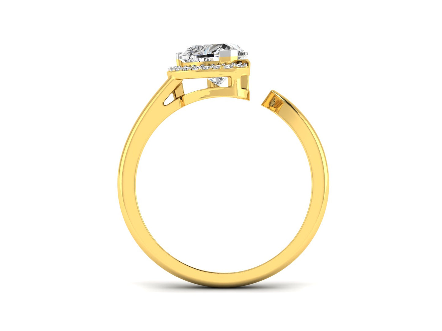 Diamond Moissanite Heart Solitaire Ring