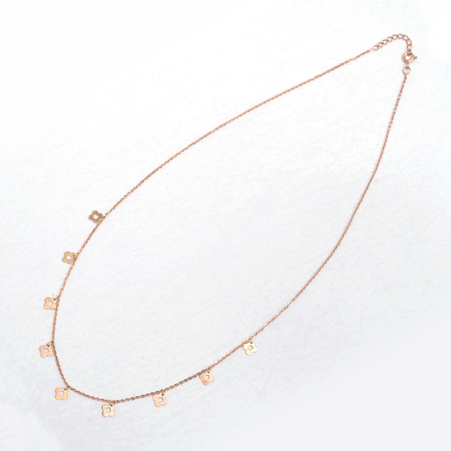 Rosegold Charm Layer Necklace (Flower)