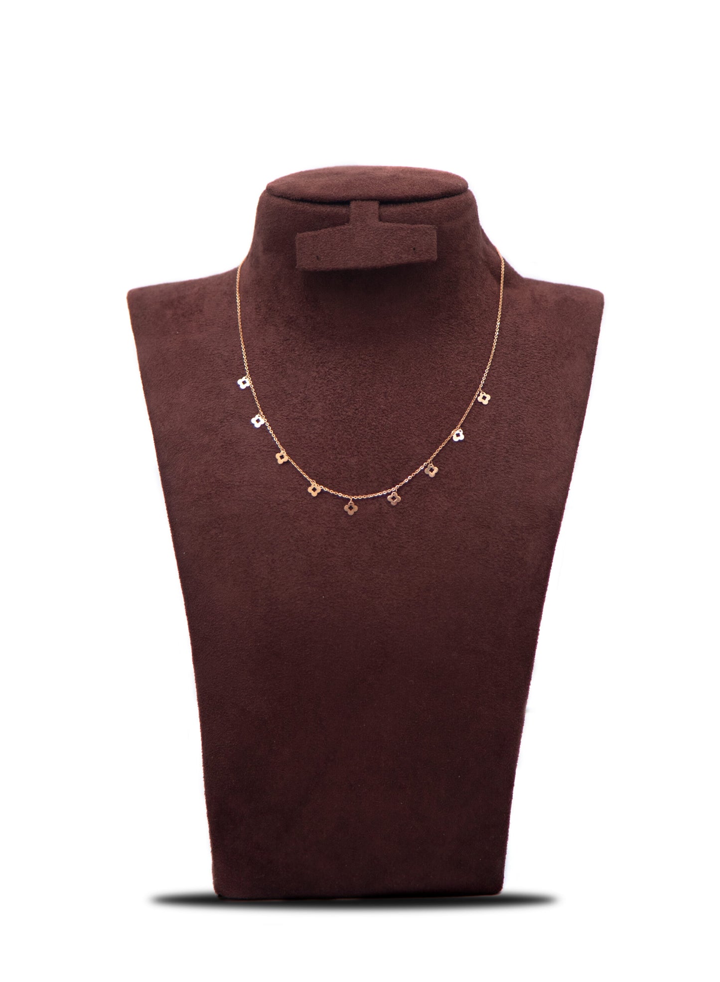 Rosegold Charm Layer Necklace (Flower)