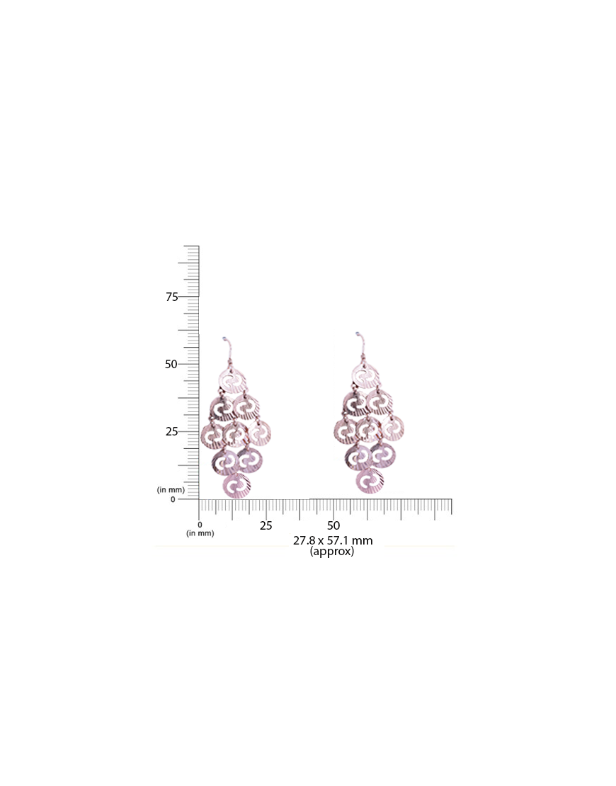 Rosegold Inter-Circle Party Earrings