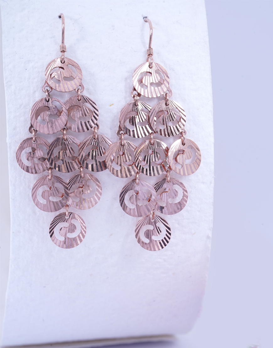 Rosegold Inter-Circle Party Earrings