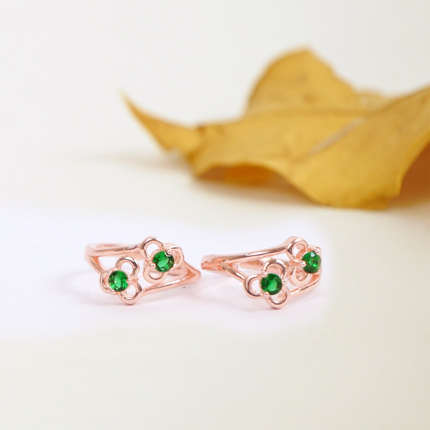 Rosegold Floral Toe-Ring