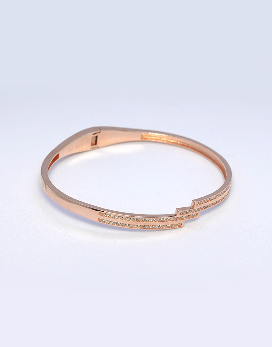 Rosegold Z Line Kada Bracelet