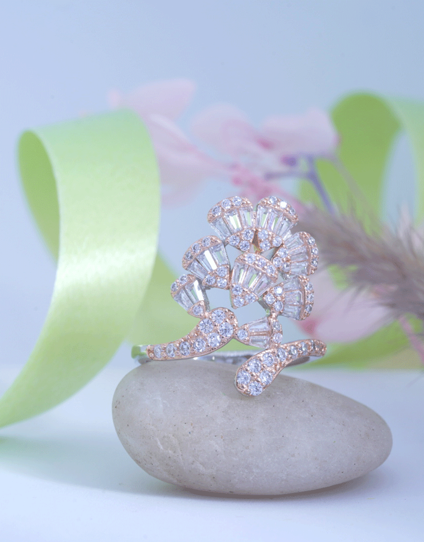 Rosegold Flower Ring