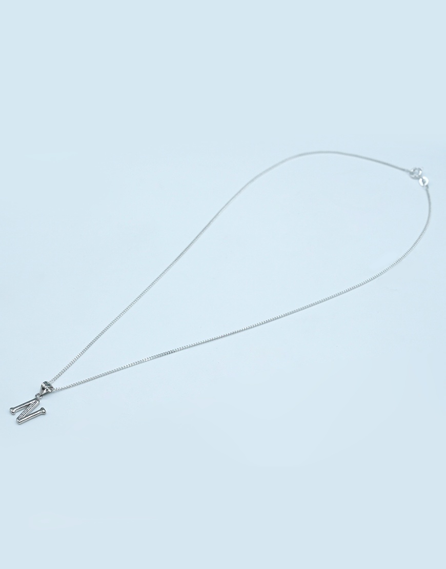 Silver Alphabet Pendant(N)