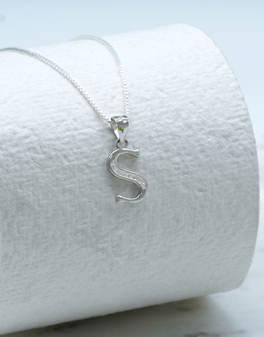 Silver Alphabet Pendant (S)