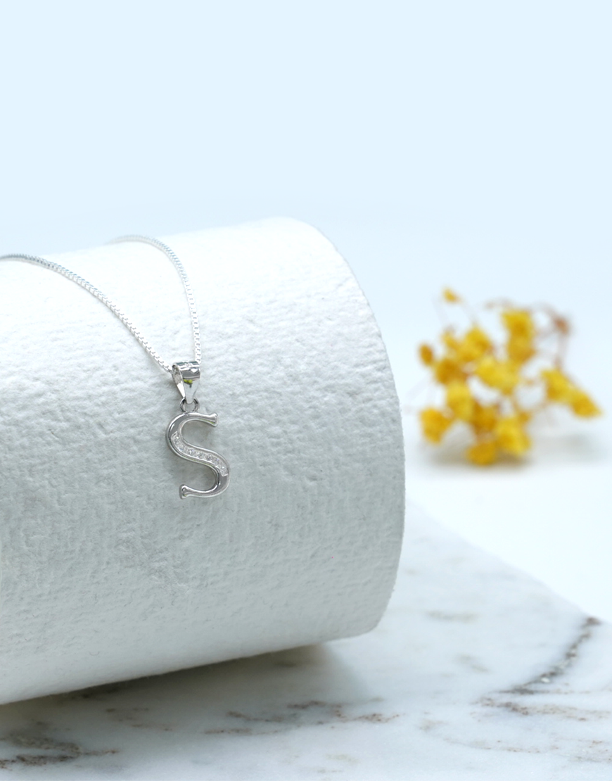 Silver Alphabet Pendant (S)