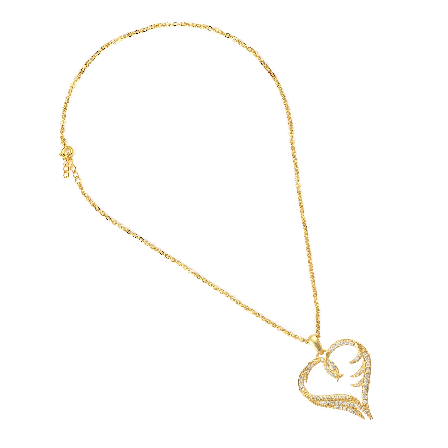 Silver Angel Heart Necklace
