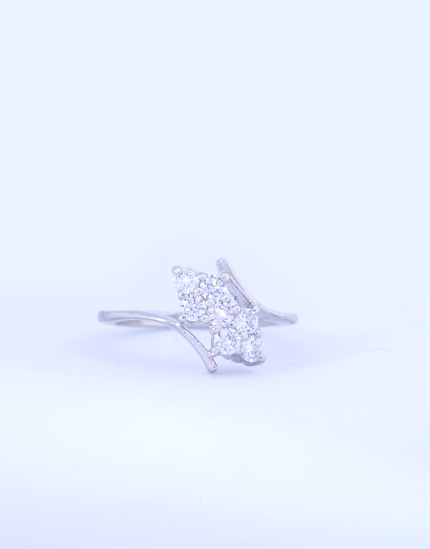 Silver Cluster Swarovski Ring