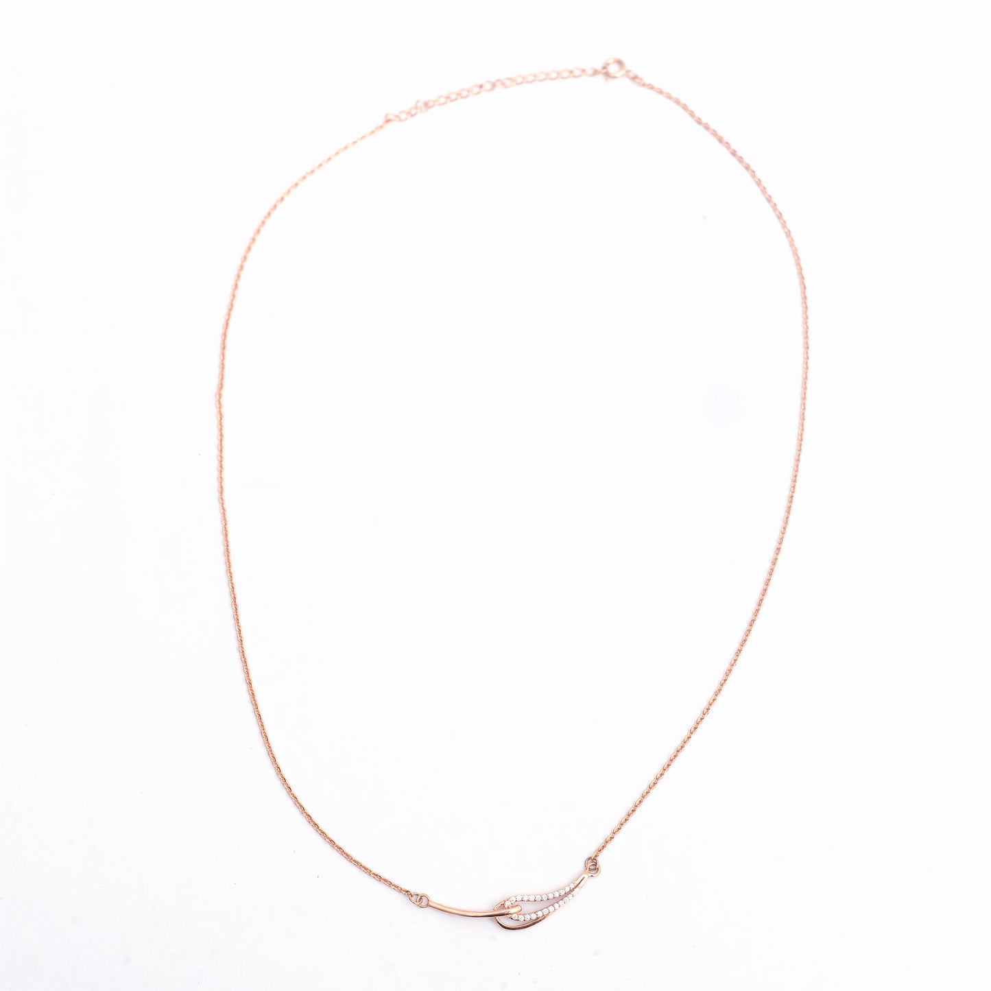 Rosegold Double Leaf Necklace