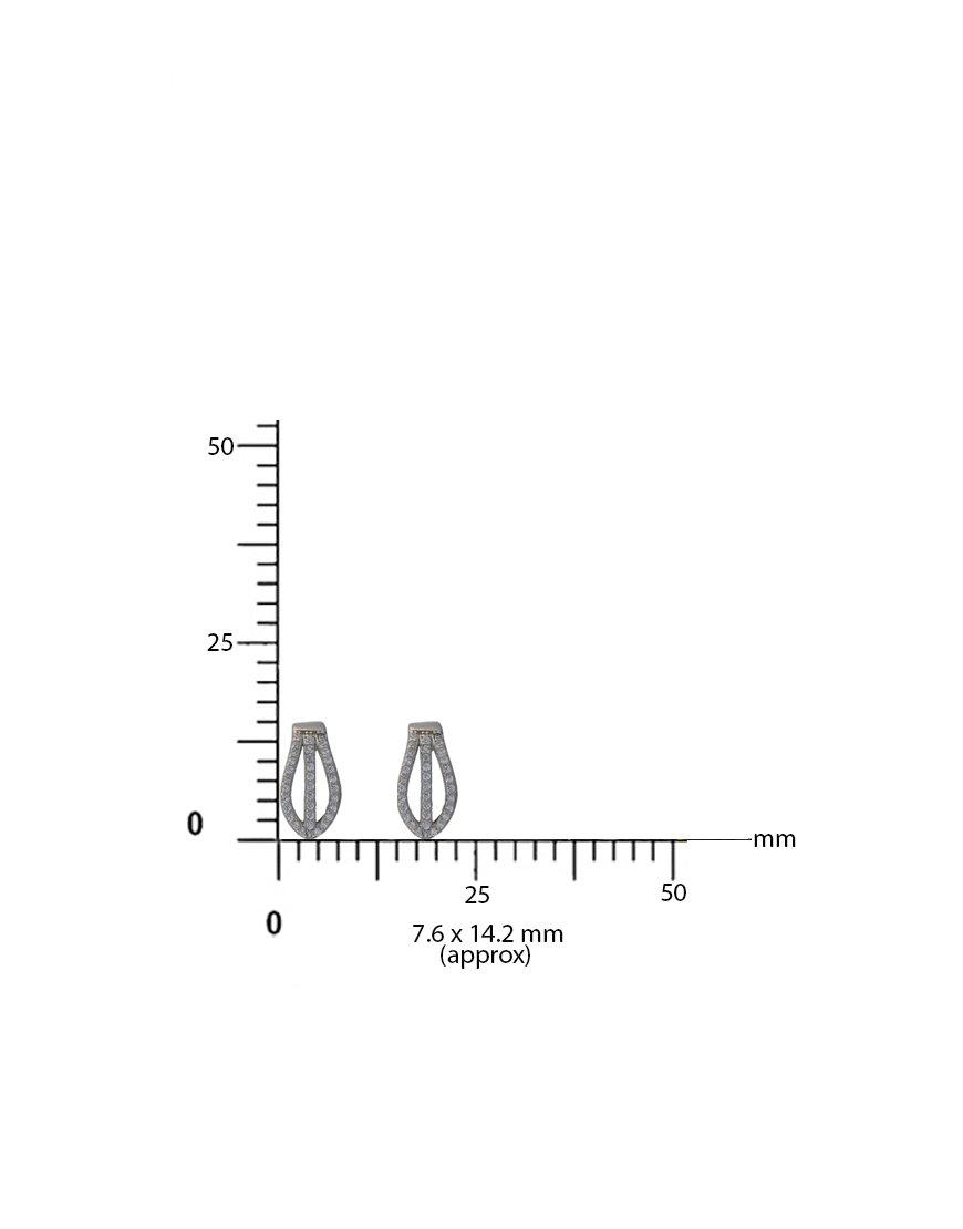 Silver Half-Hoop Earrings (Drop)