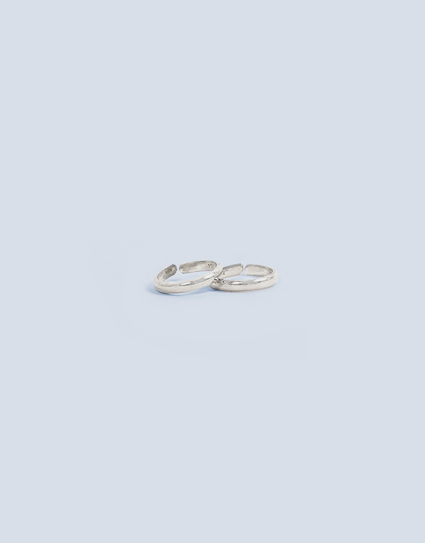 Silver Plain Band Toe-Ring