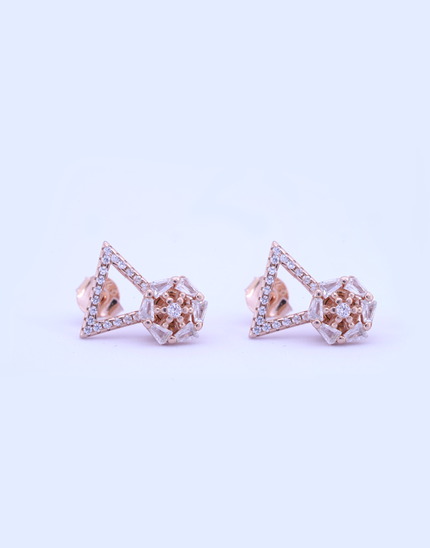 925 Spin Earrings (Rosegold)
