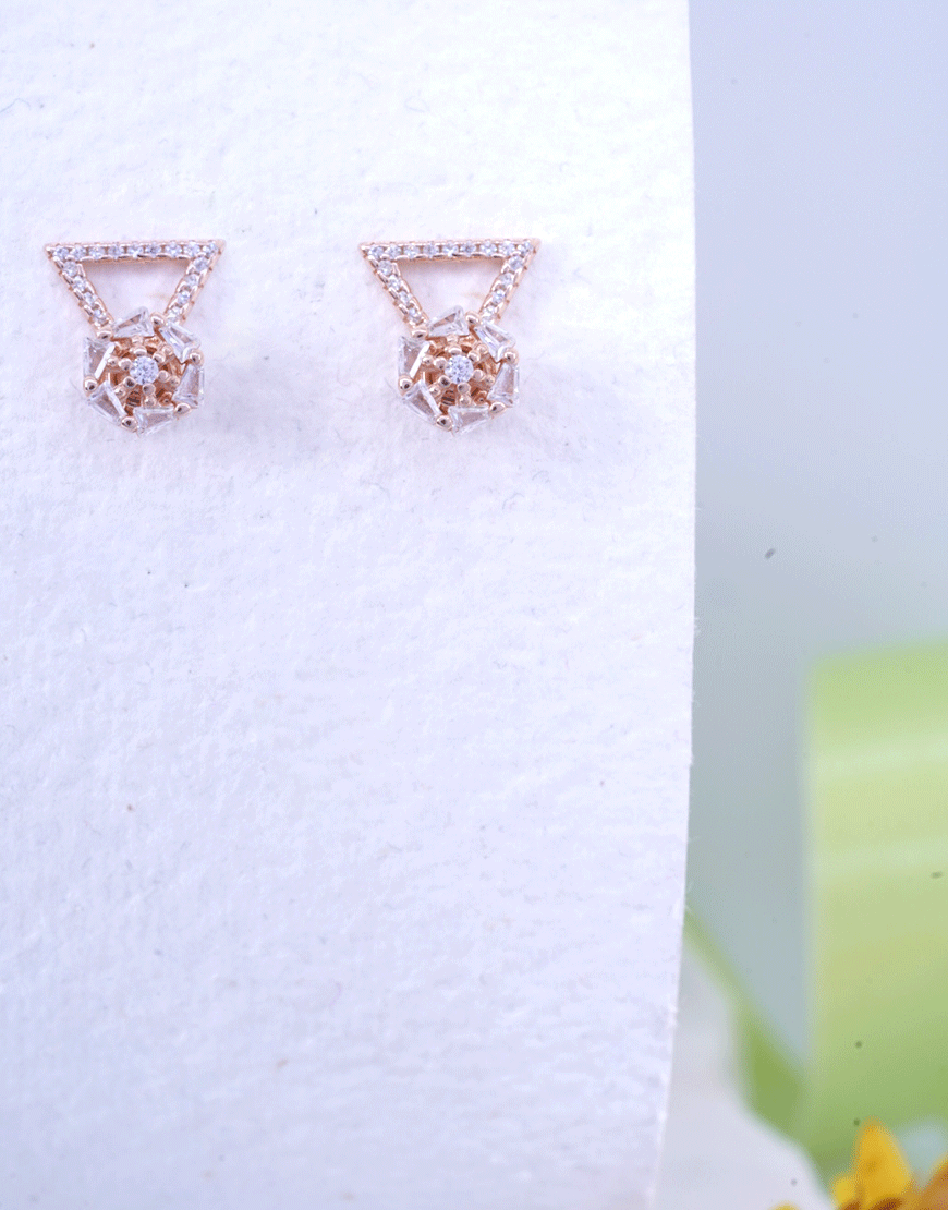925 Spin Earrings (Rosegold)