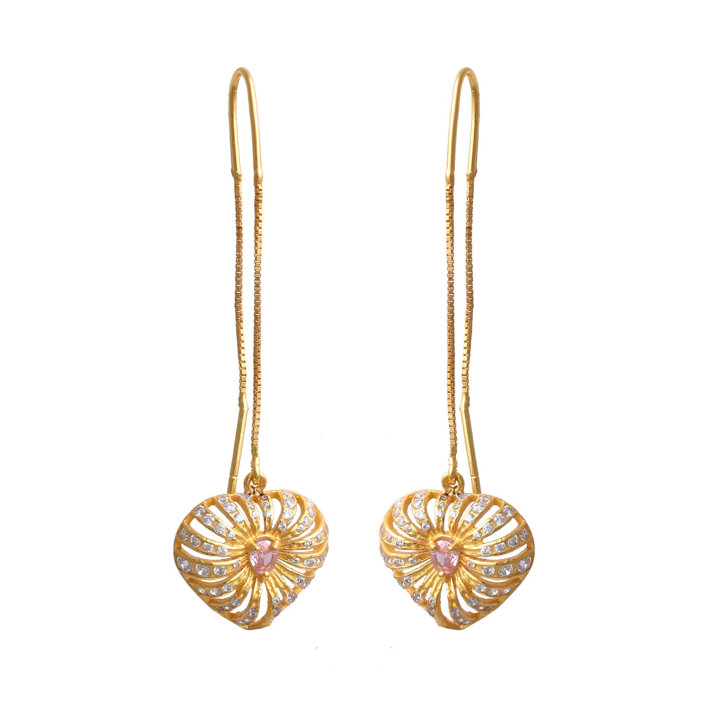 Silver Sui-Dhaga Leaf Earrings(Gold)