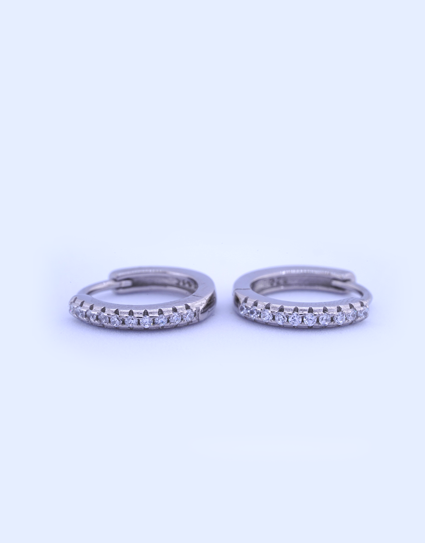 Silver Full Bali/Hoop Earrings (1-line)