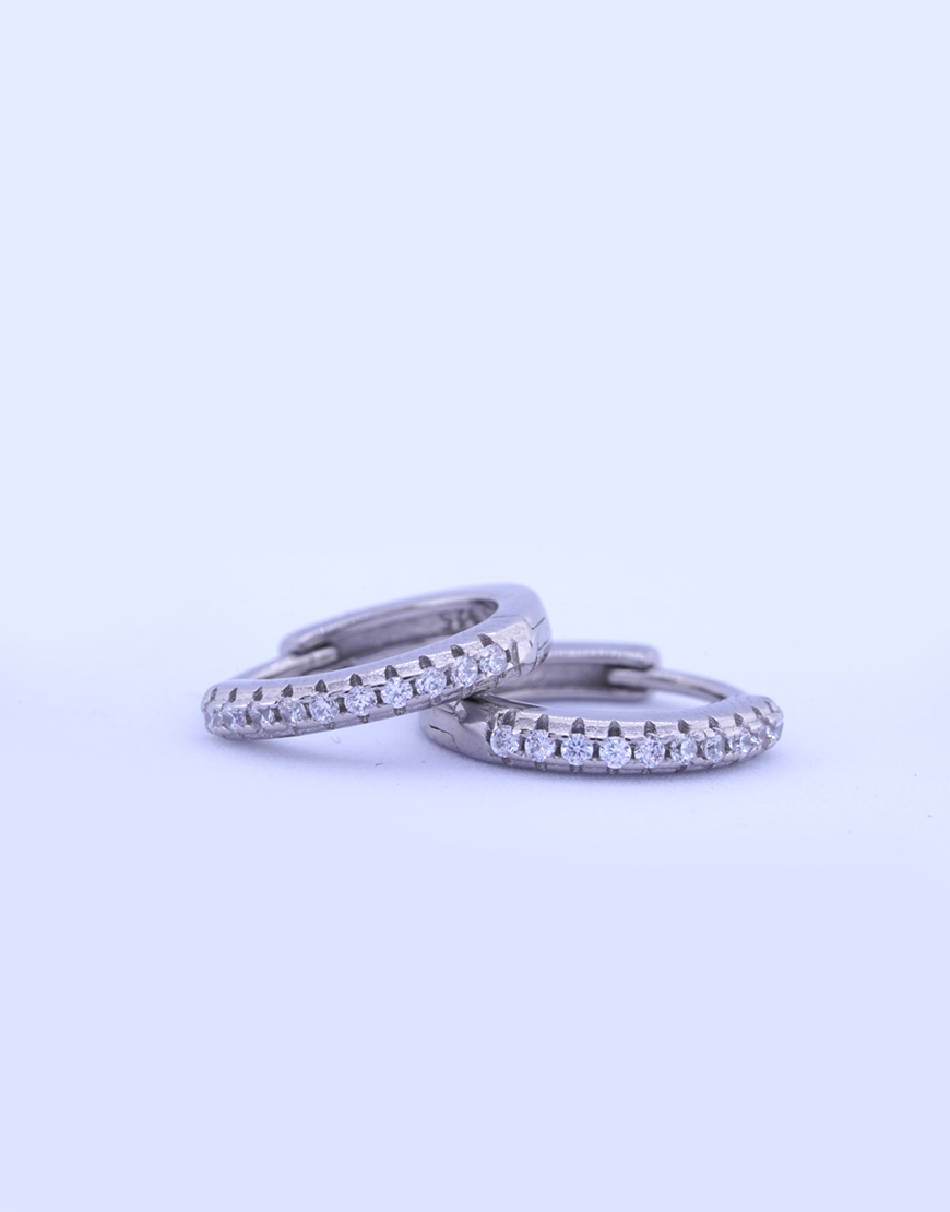 Silver Full Bali/Hoop Earrings (1-line)