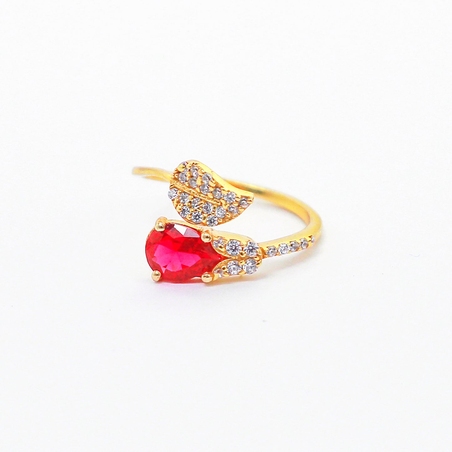 Silver Adjustable Bud Petal Ring(Gold)