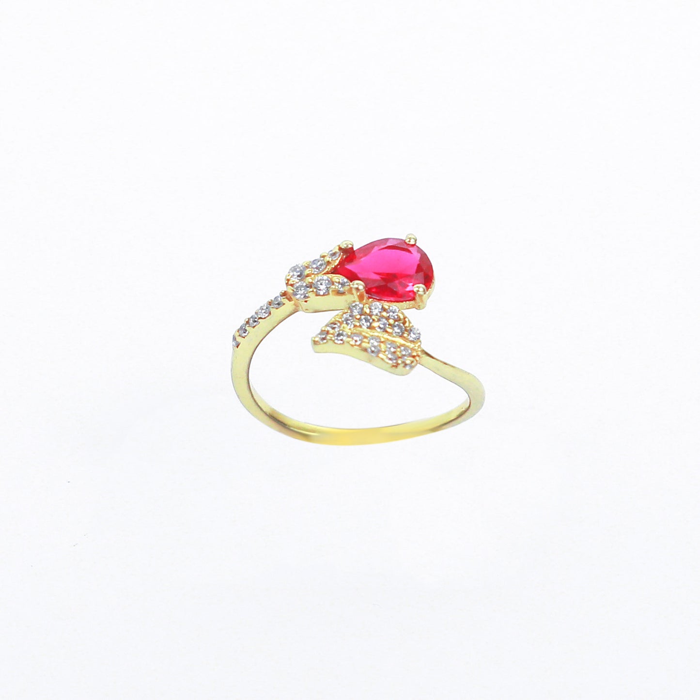 Silver Adjustable Bud Petal Ring(Gold)