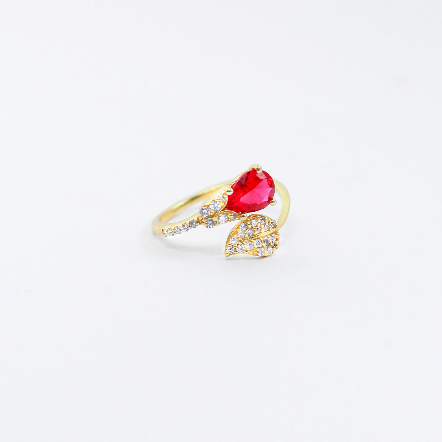 Silver Adjustable Bud Petal Ring(Gold)