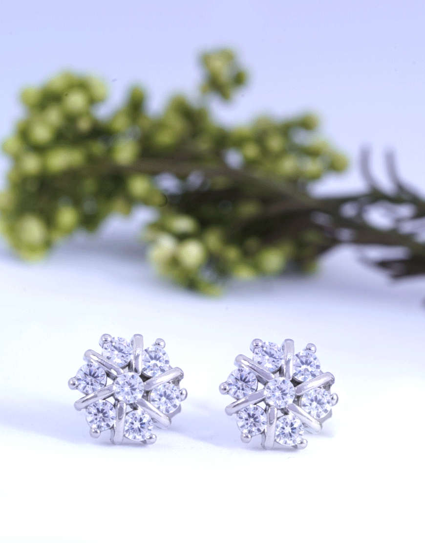 Nakshatra small silver earring t1