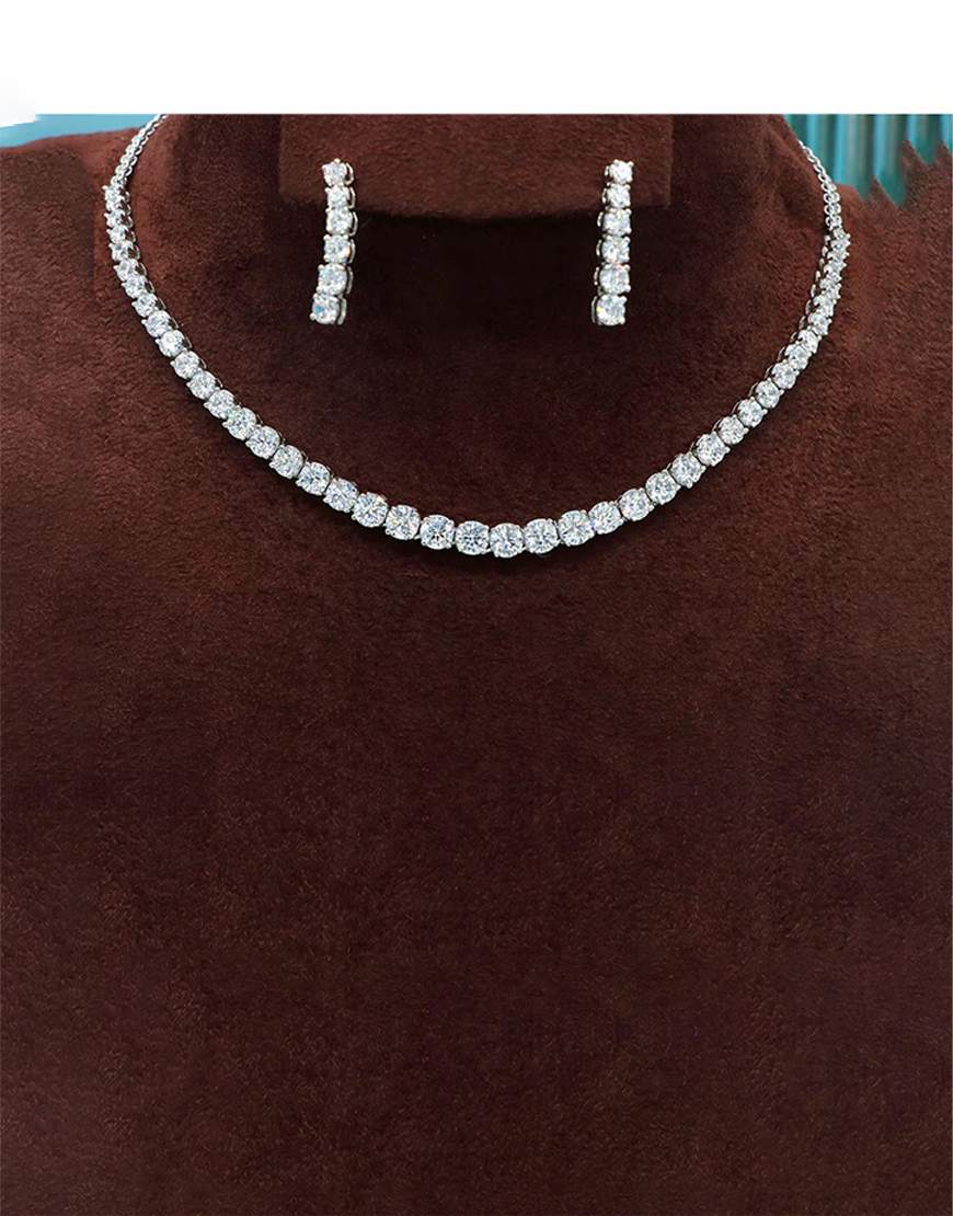 Swarovski Solitaire Necklace Set – SILVERIKA