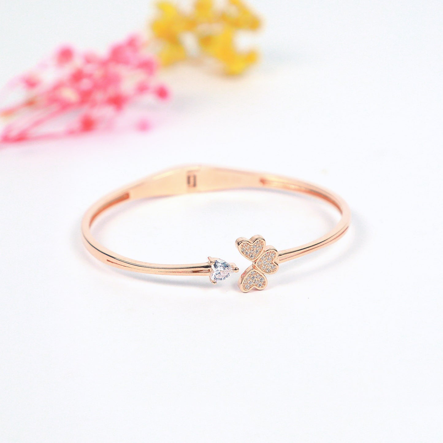 Rosegold 3 Petal  Kada Bracelet