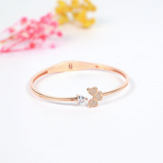 Rosegold 3 Petal  Kada Bracelet