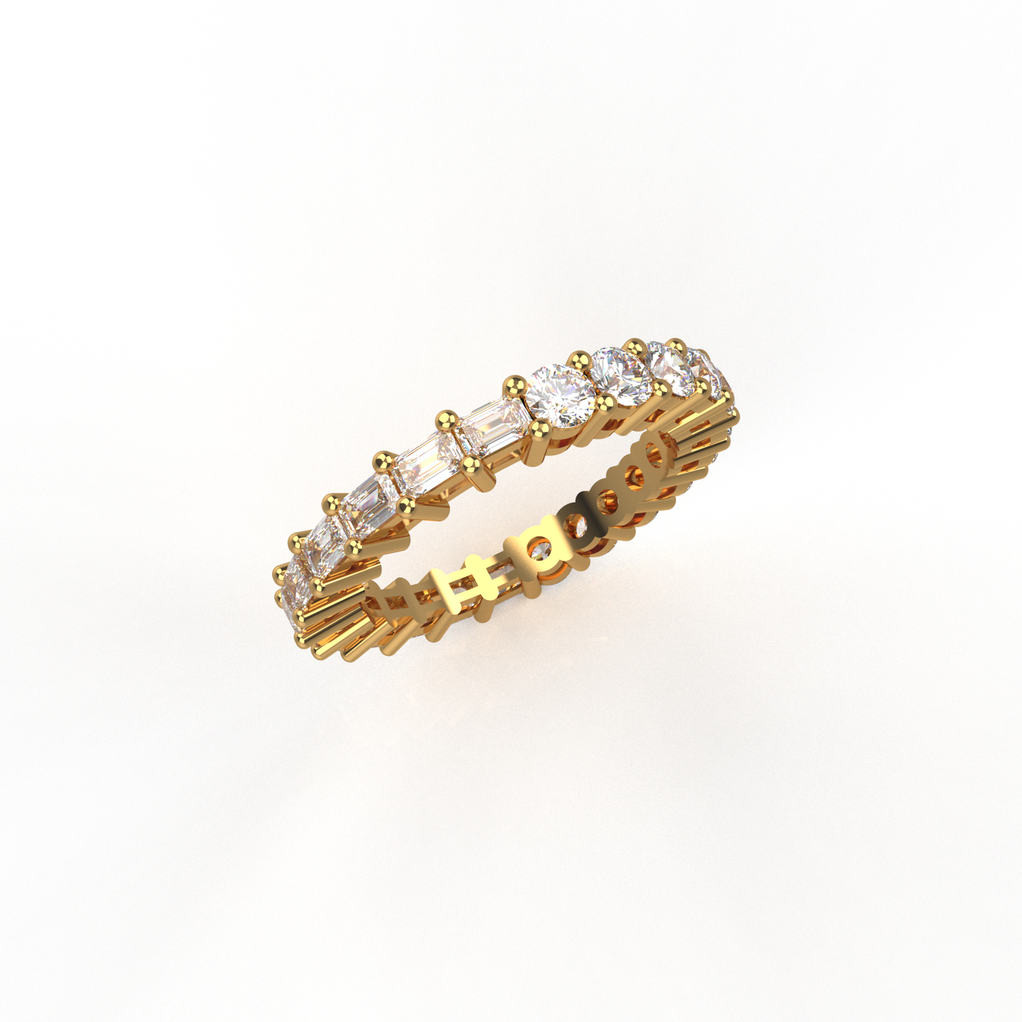 Diamond Moissanite Dual Eternity Ring