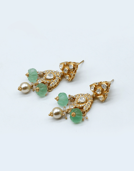 Kundan/Polki Tristar Jhumki