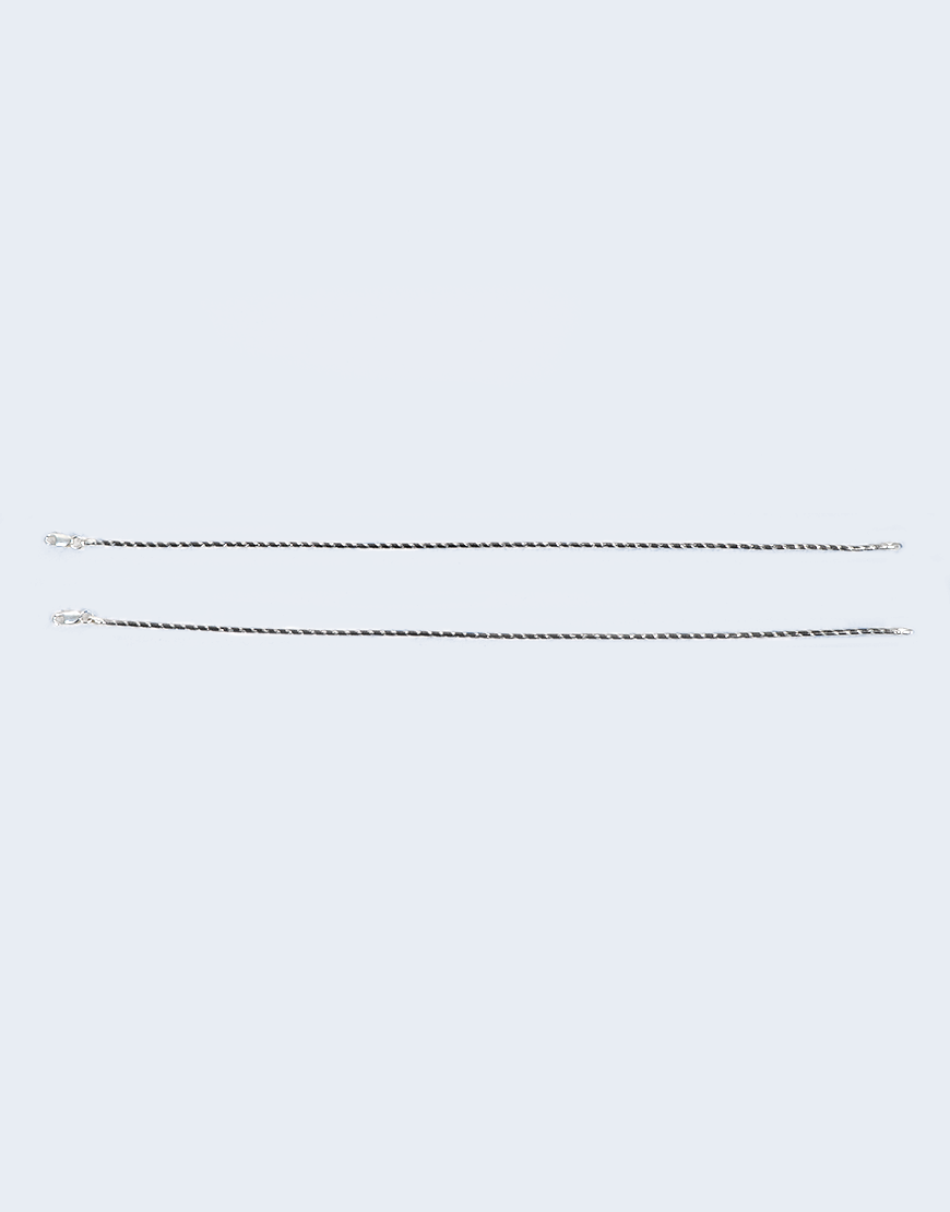 Nazariya Italian Chain Silver Anklet (Pair)