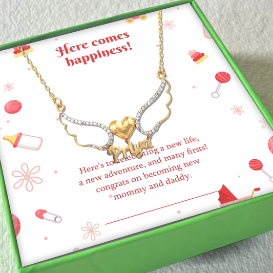 Best Gift For Baby Shower/Mom-To-Be - Moissanite Solitaire Silver Necklace, Rose Gold Plated