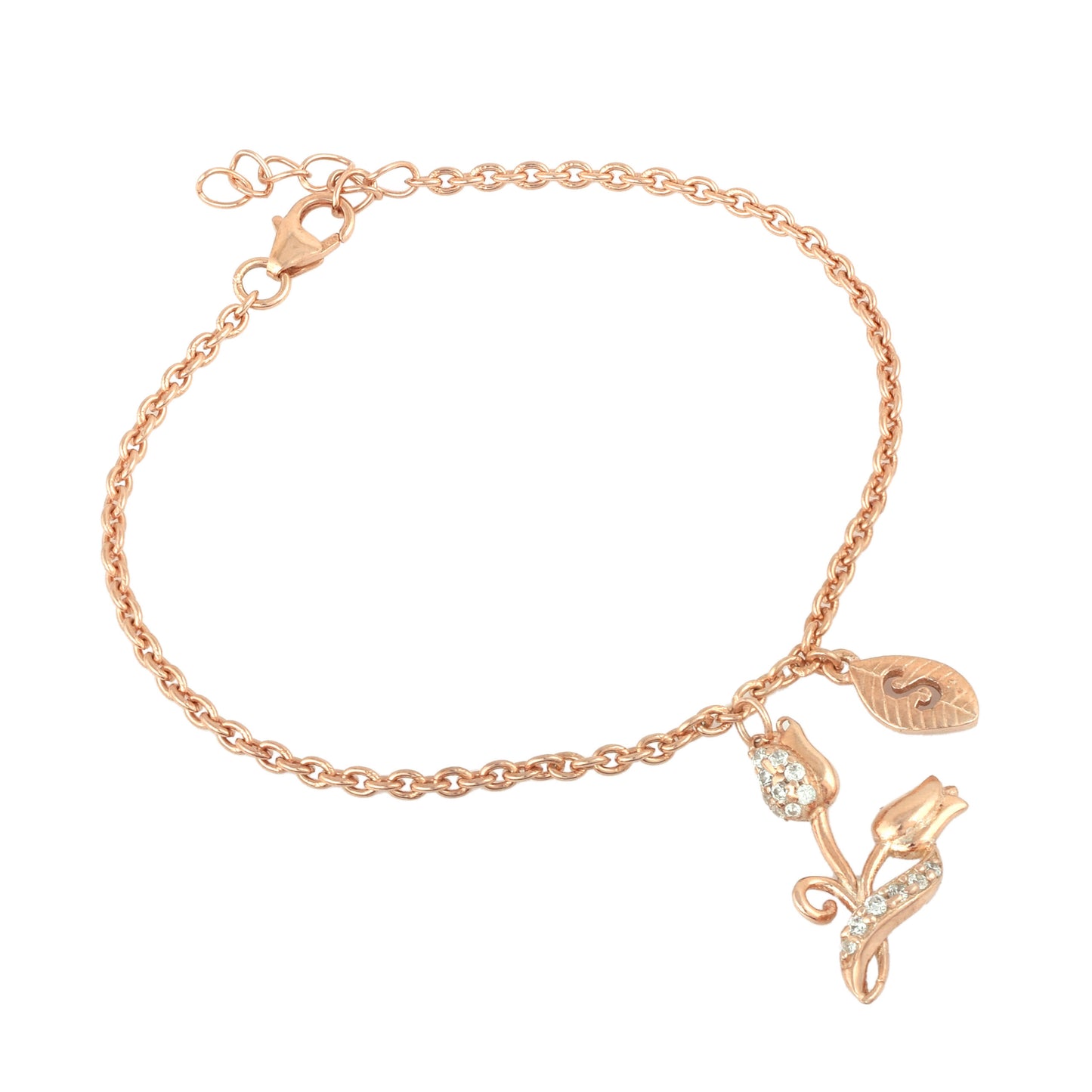 Personalised Rose Adjustable Bracelet