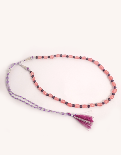 Pink Jade Amethyst Mala/Necklace(Single)