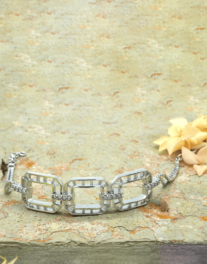 Silver Box Link Bracelet