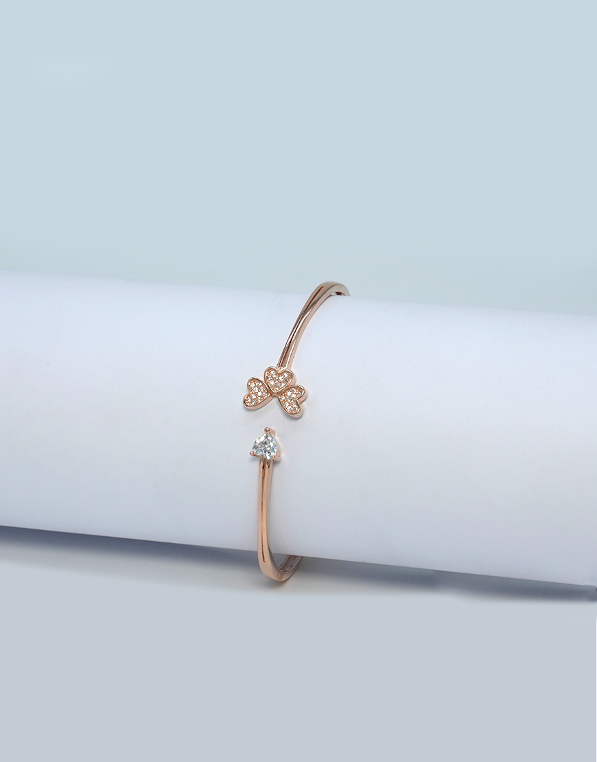 Rosegold 3 Petal  Kada Bracelet