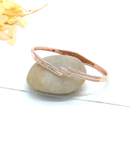 Rosegold Z Line Kada Bracelet