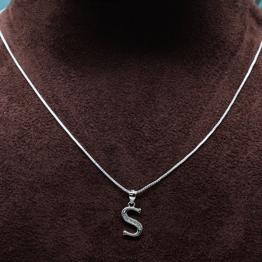 Silver Alphabet Pendant (S)