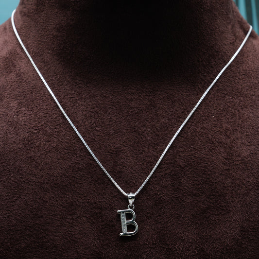 Silver Alphabet Pendant(B)