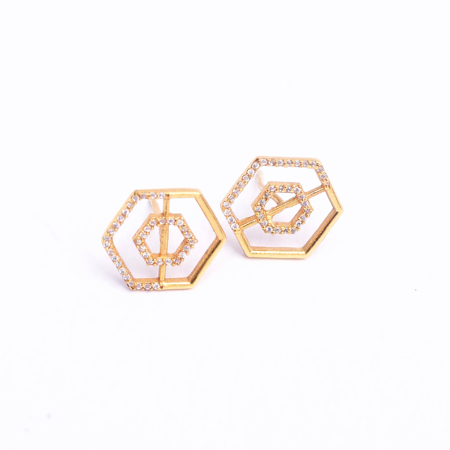 Silver Octo Studs (Gold)