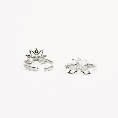 Silver Lotus Toe-Ring