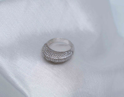 Silver Modern Cocktail Ring