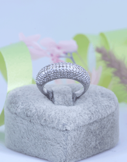 Silver Modern Cocktail Ring