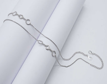 Silver Star Charm Anklet